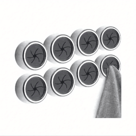 1/3/8pcs Kitchen Towel Holder, Self Adhesive Wall Dish Towel Hook, Round Wall Mount Towel Holder For Bathroom, Kitchen And Home, Wall, Cabinet, Garage (Quantity: 8pcs)